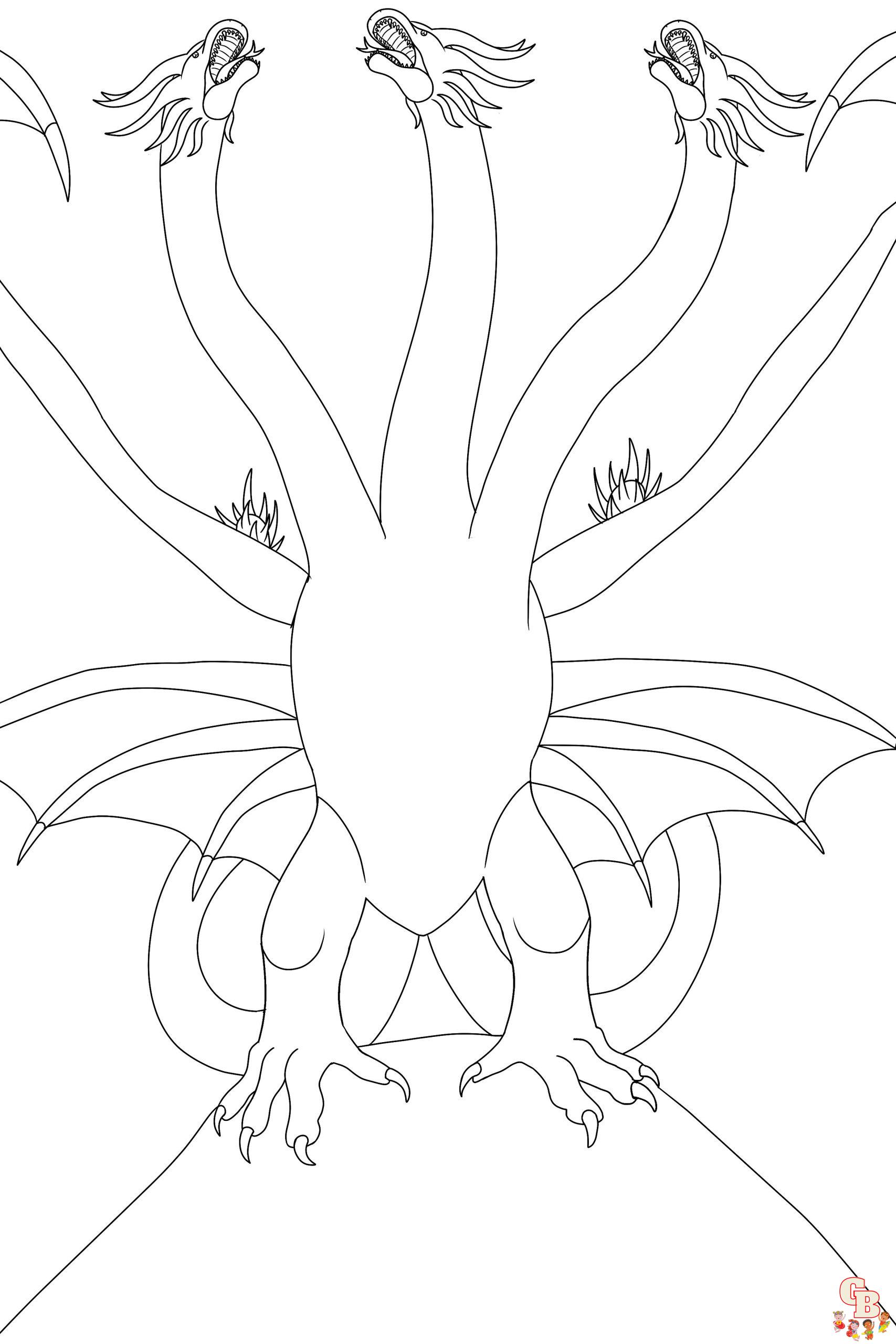 King Ghidorah Coloring Pages 1