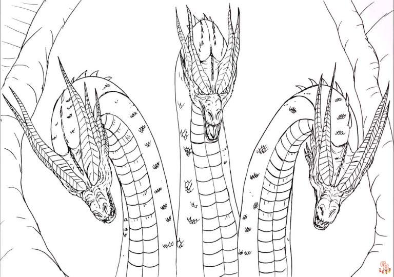 Find the Best King Ghidorah Coloring Pages on GBcoloring - Free
