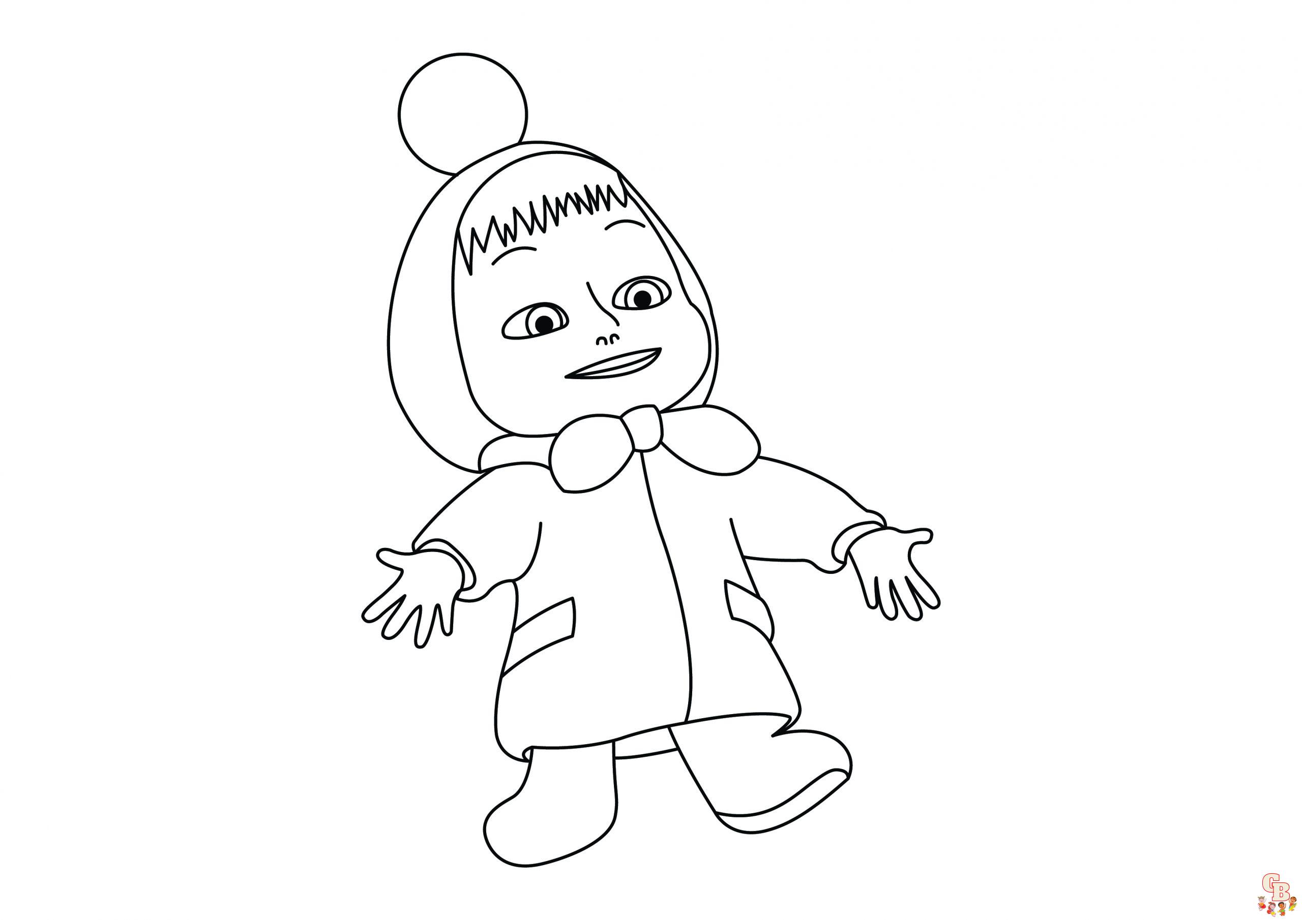 Masha Coloring Pages 1