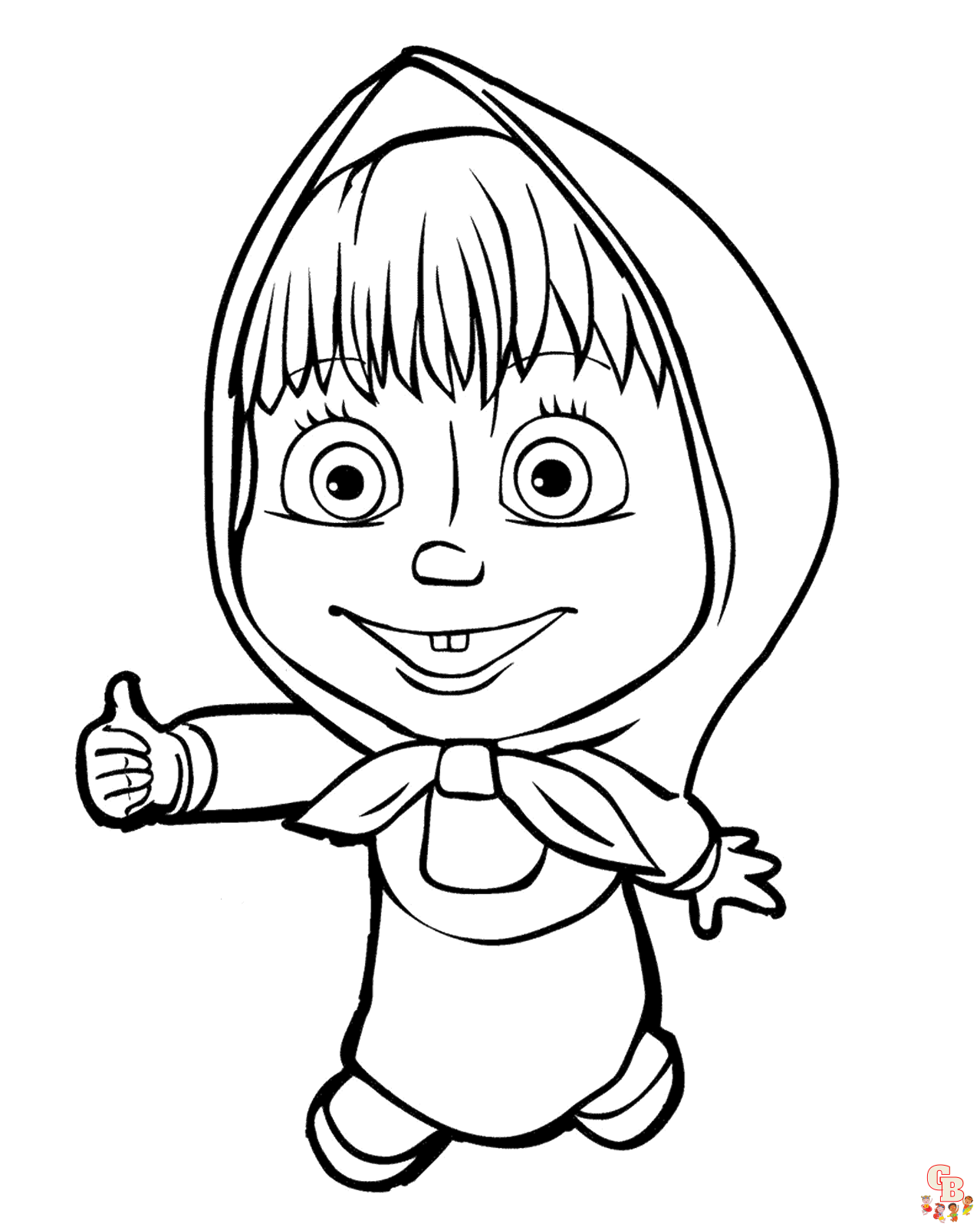 Masha Coloring Pages 1