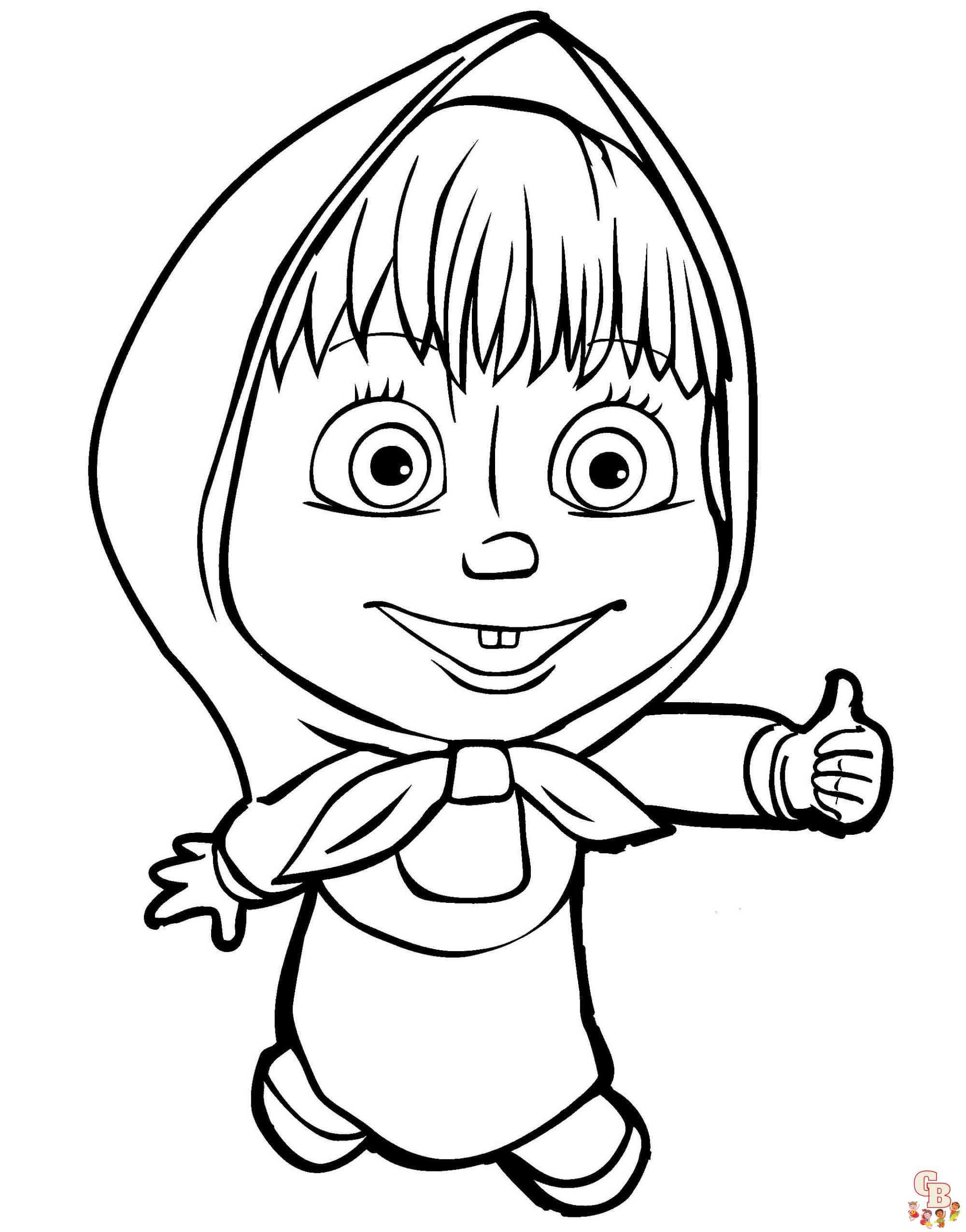 Masha Coloring Pages 11