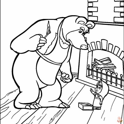 Masha Coloring Pages 13