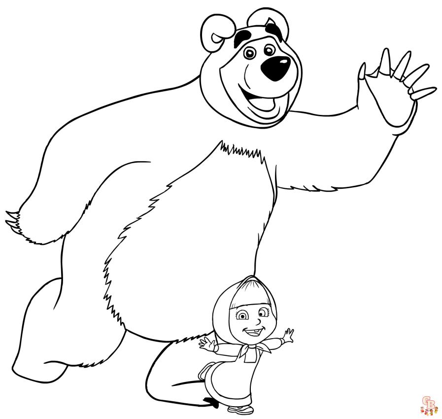 Masha Coloring Pages 2