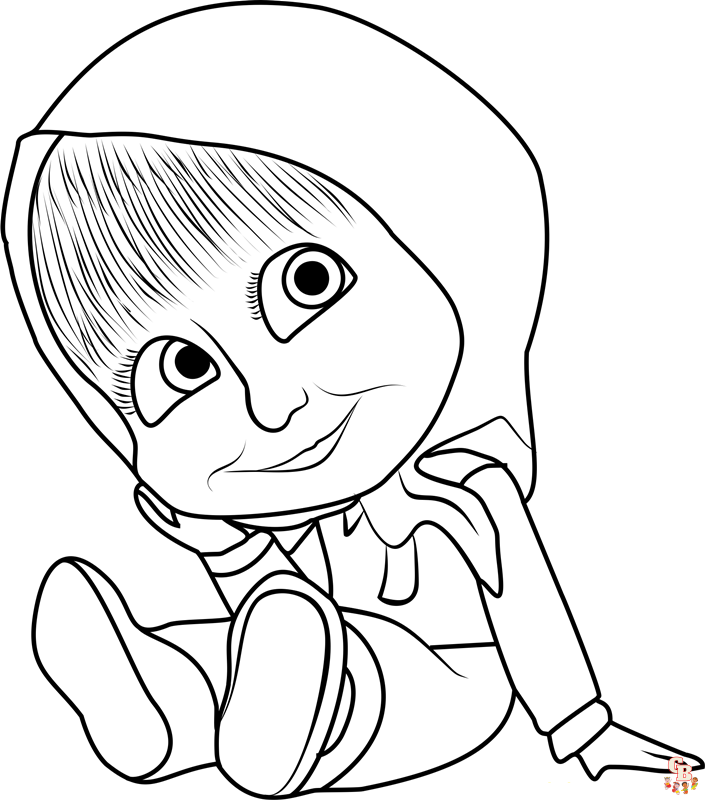 Masha Coloring Pages 2