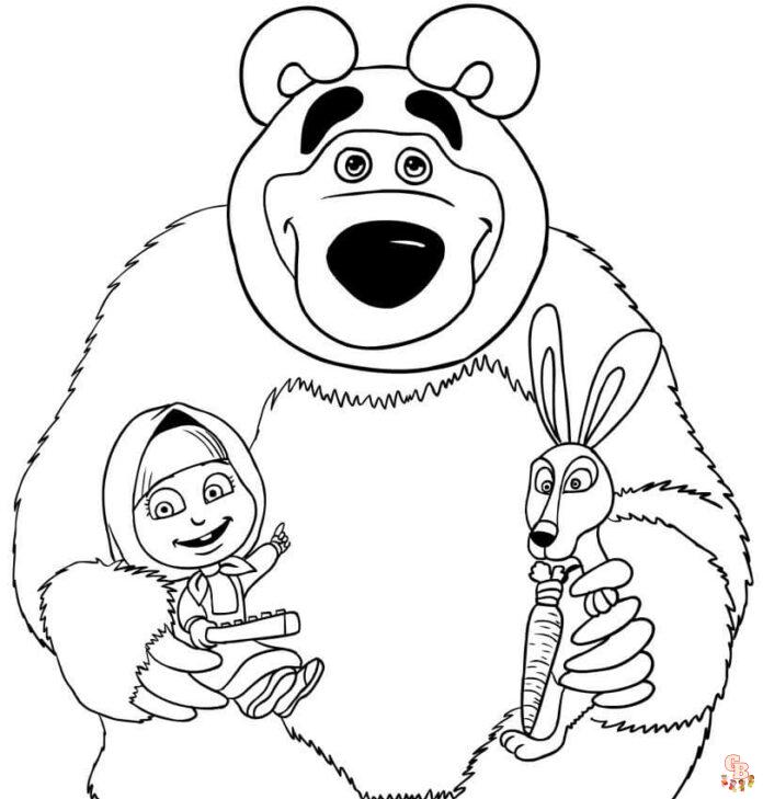 Masha Coloring Pages 3