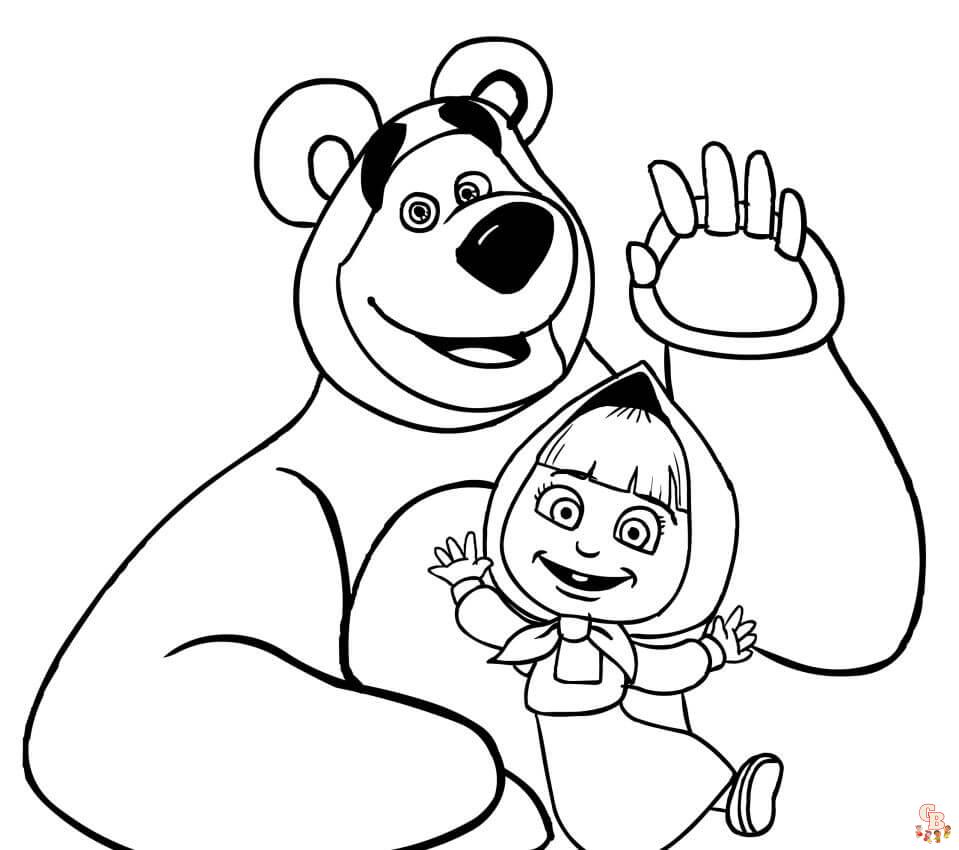 Masha Coloring Pages 5