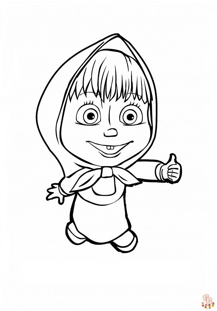 Masha Coloring Pages 7