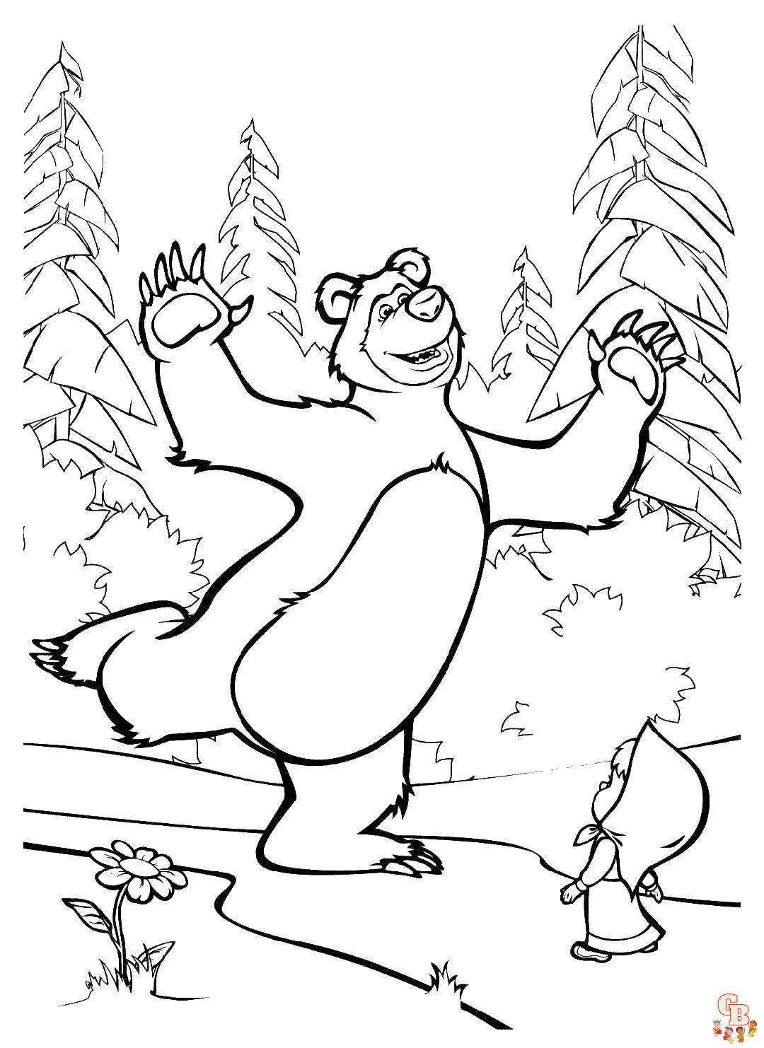 Masha Coloring Pages 8