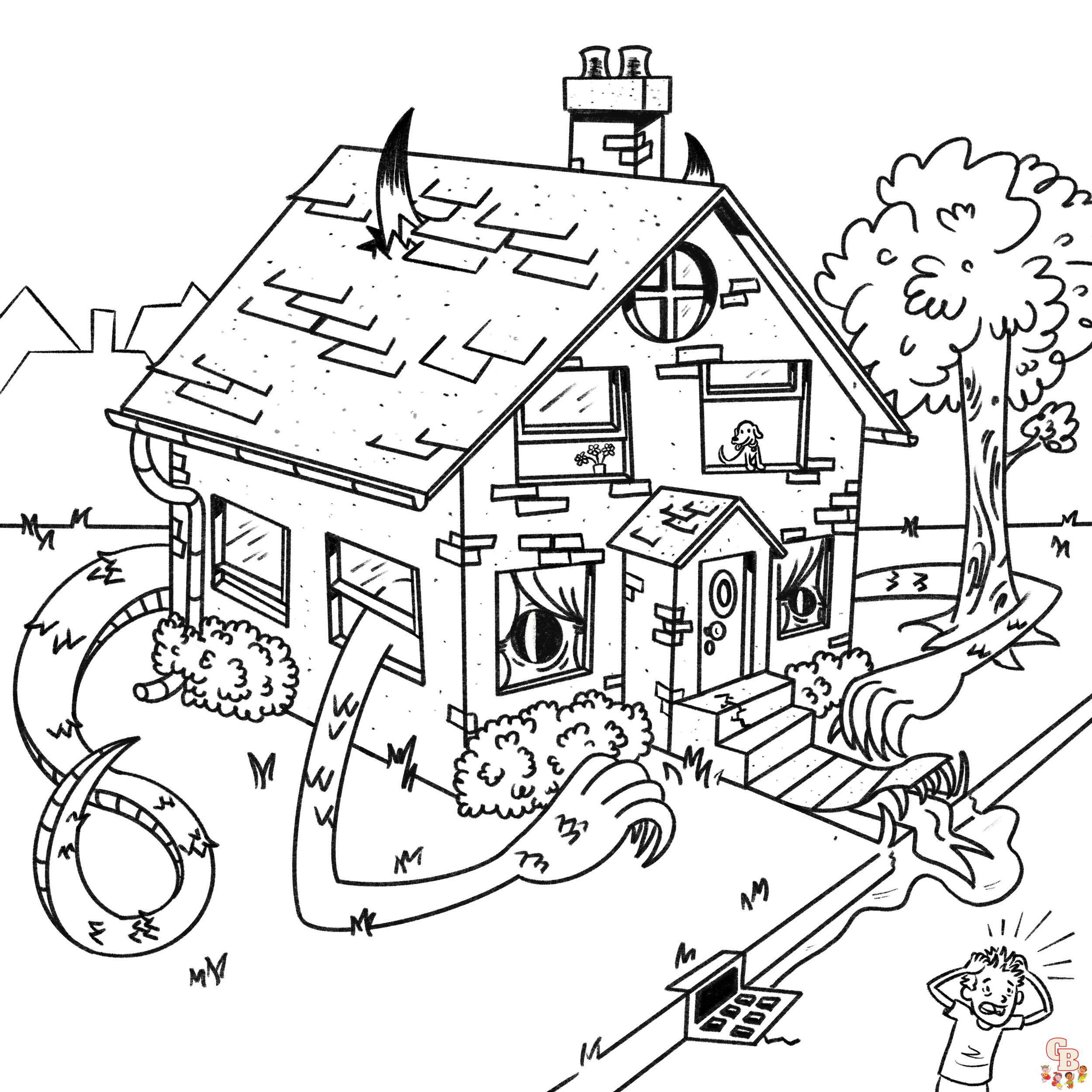 Monster House Coloring Pages 1