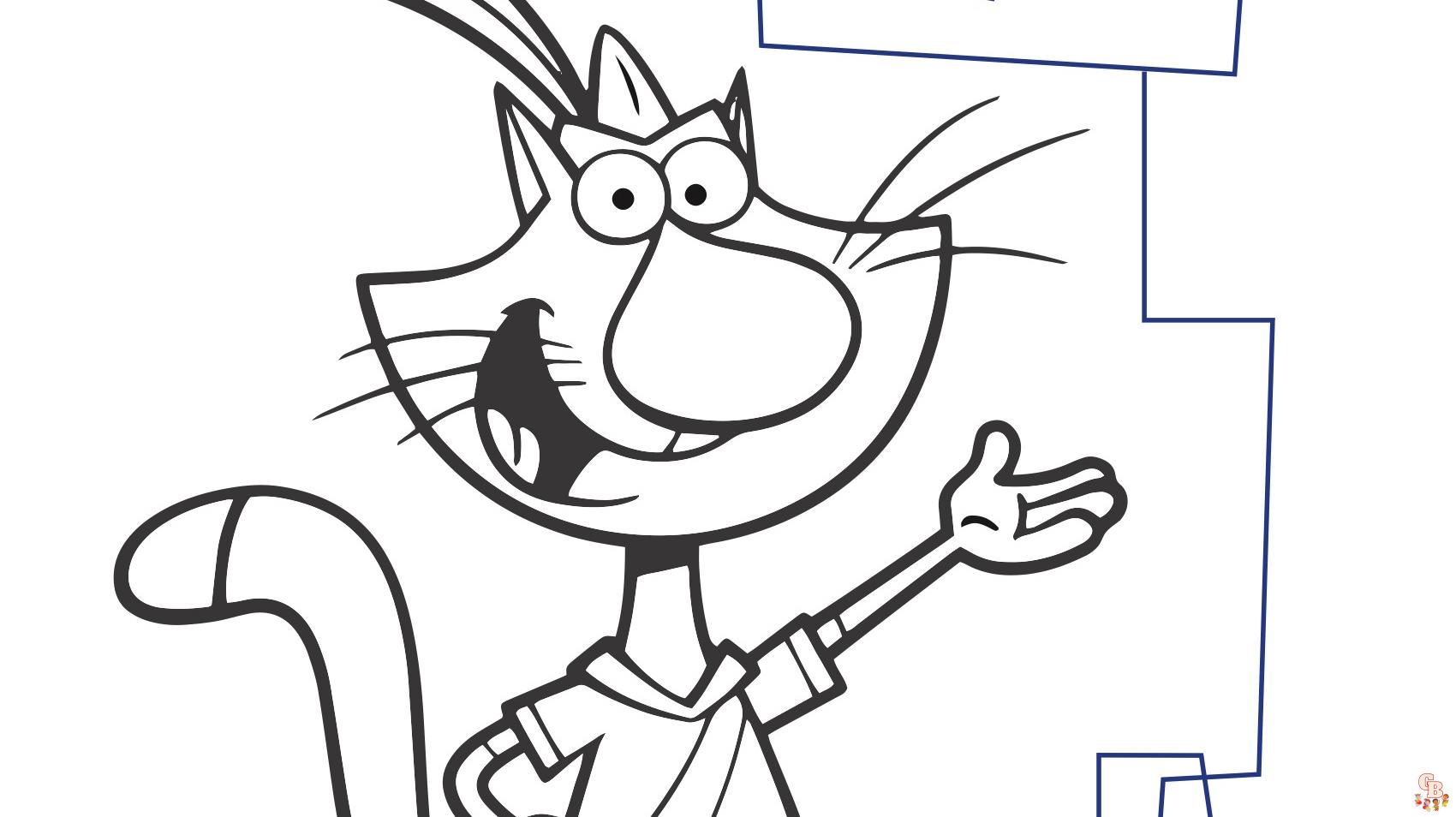 Nature Cat Coloring Pages 10