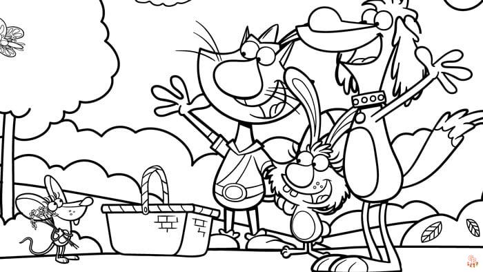 Nature Cat Coloring Pages 11