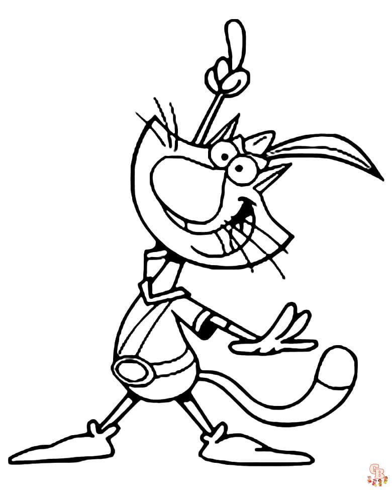 Nature Cat Coloring Pages 3