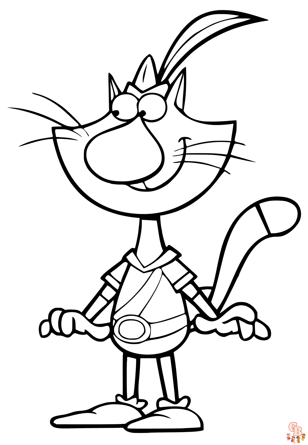 Nature Cat Coloring Pages 3