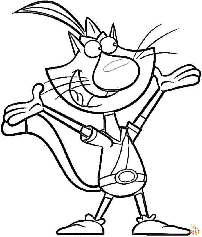 Nature Cat Coloring Pages 5