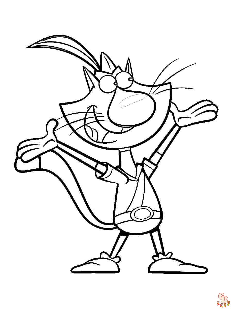 Nature Cat Coloring Pages 8