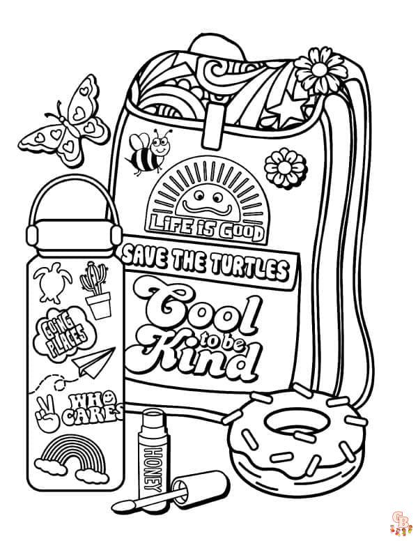 Preppy Coloring Pages 5