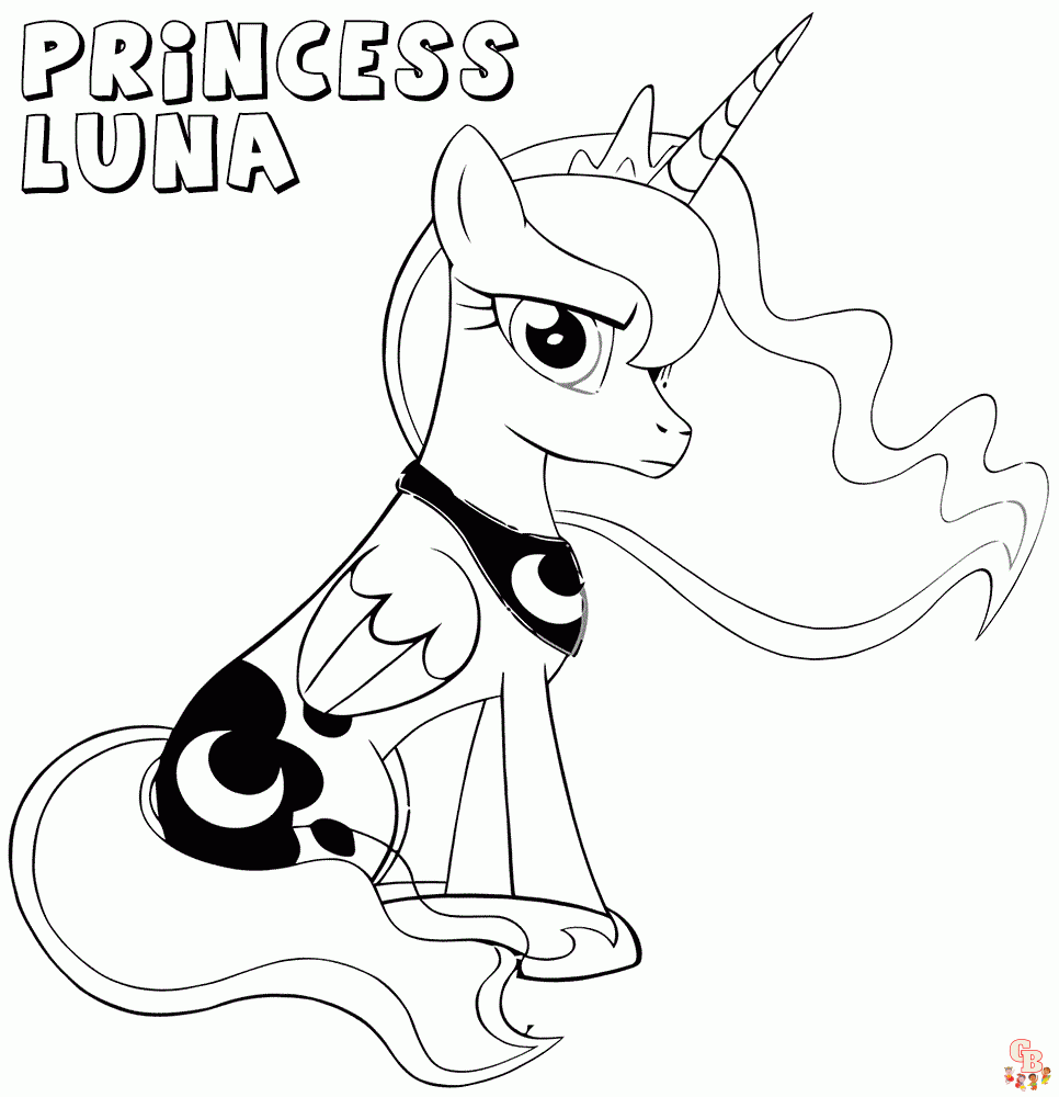 Princess Luna Coloring Pages 3