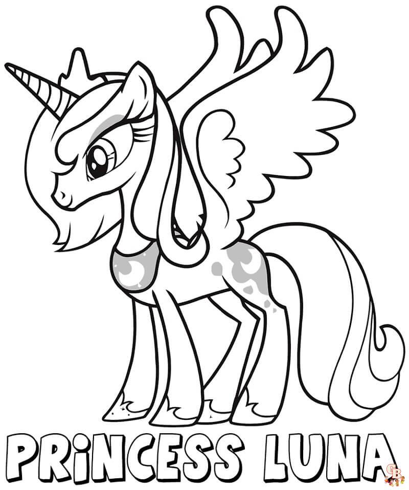 Princess Luna Coloring Pages 3