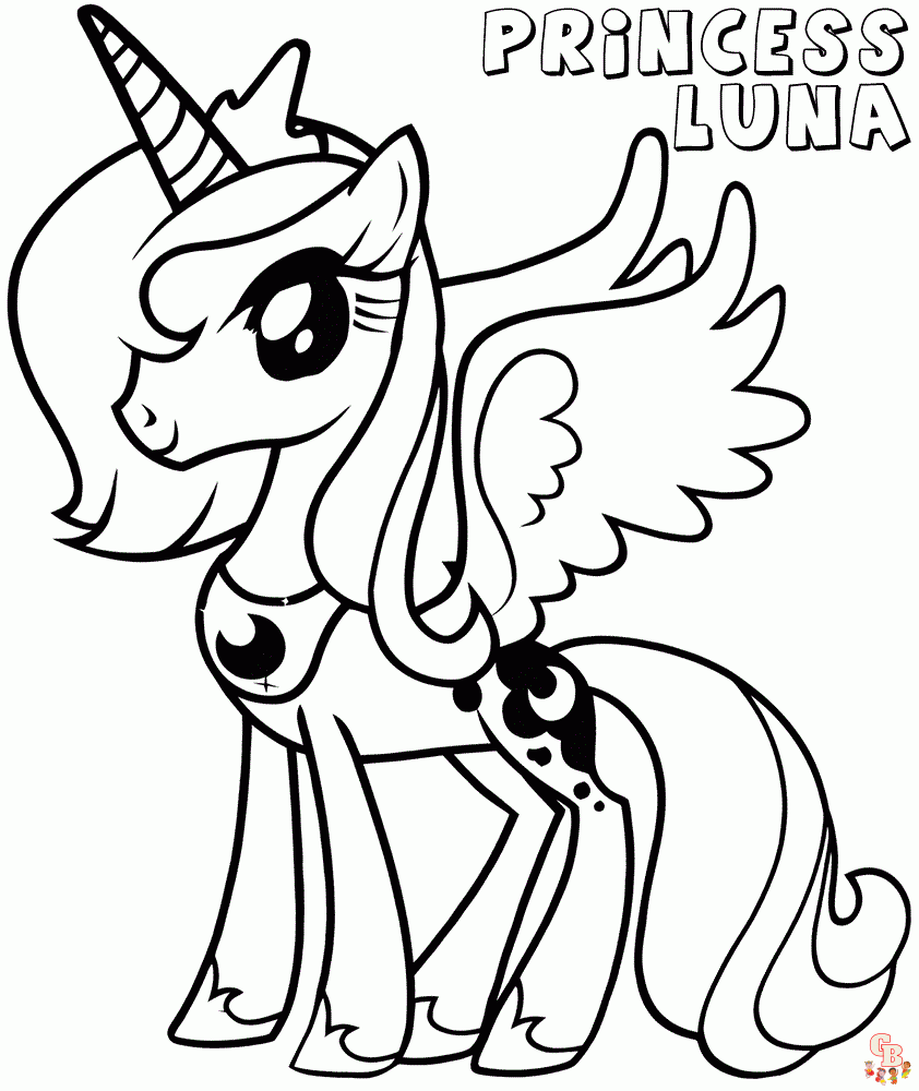 Princess Luna Coloring Pages 4