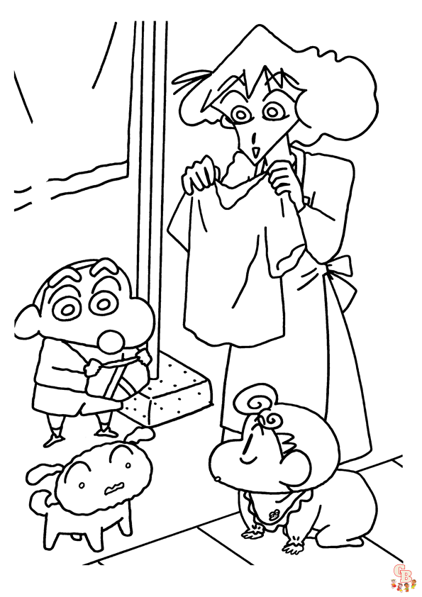 Shinchan Coloring Pages 3