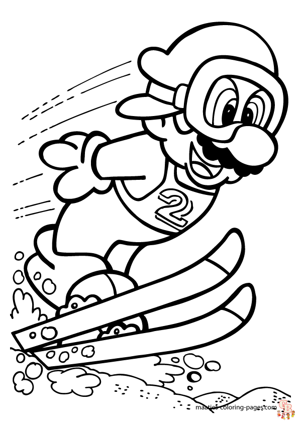 Skiing Coloring Pages 2