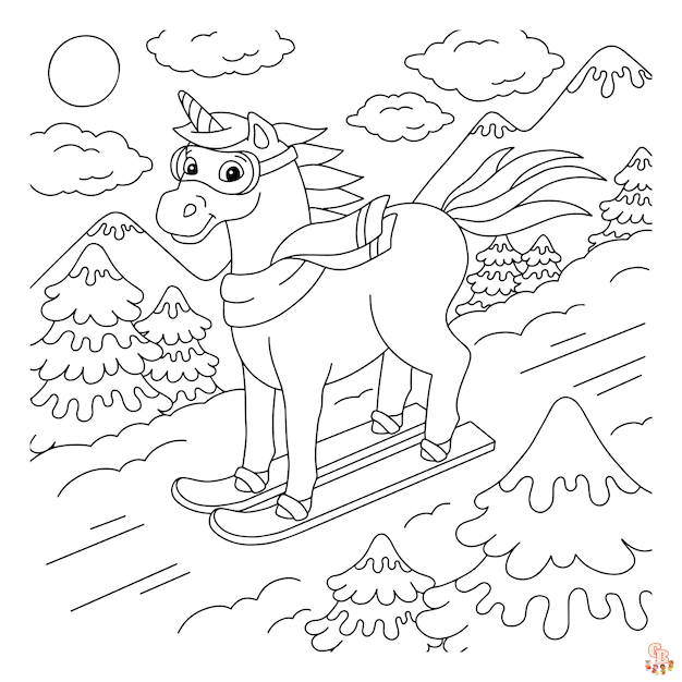 Skiing Coloring Pages 4