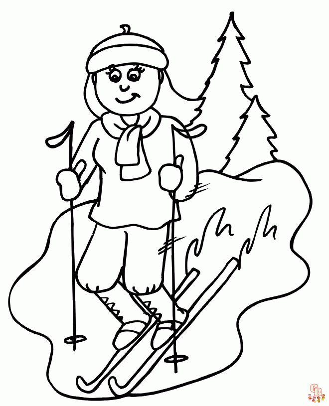 Skiing Coloring Pages 5