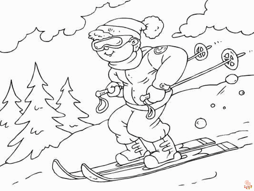 Skiing Coloring Pages 6