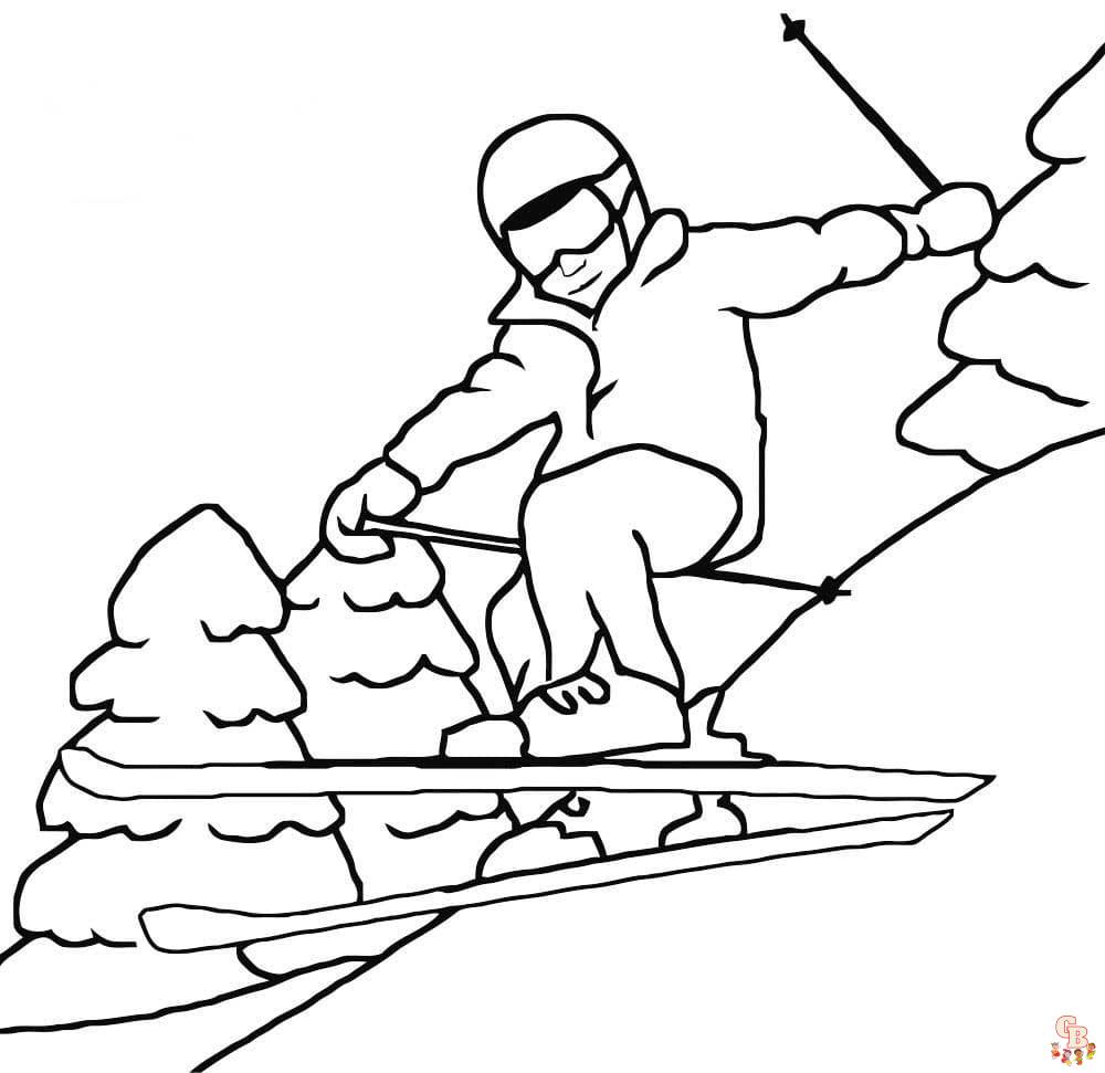 Skiing Coloring Pages 7