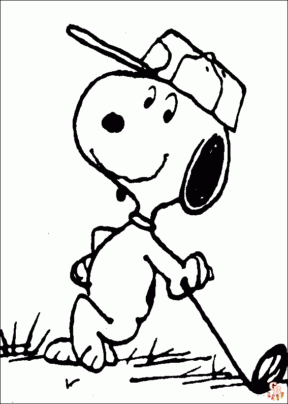 Snoopy Coolest Style Coloring Pages 1