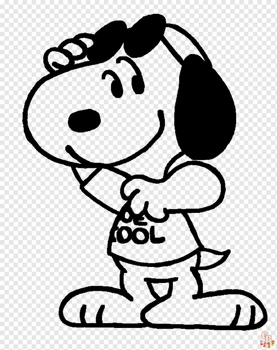 Snoopy Coolest Style Coloring Pages 1