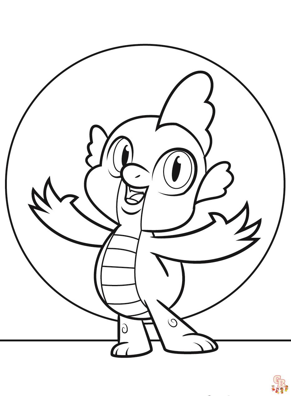 Spike The Dragon Coloring Pages 5