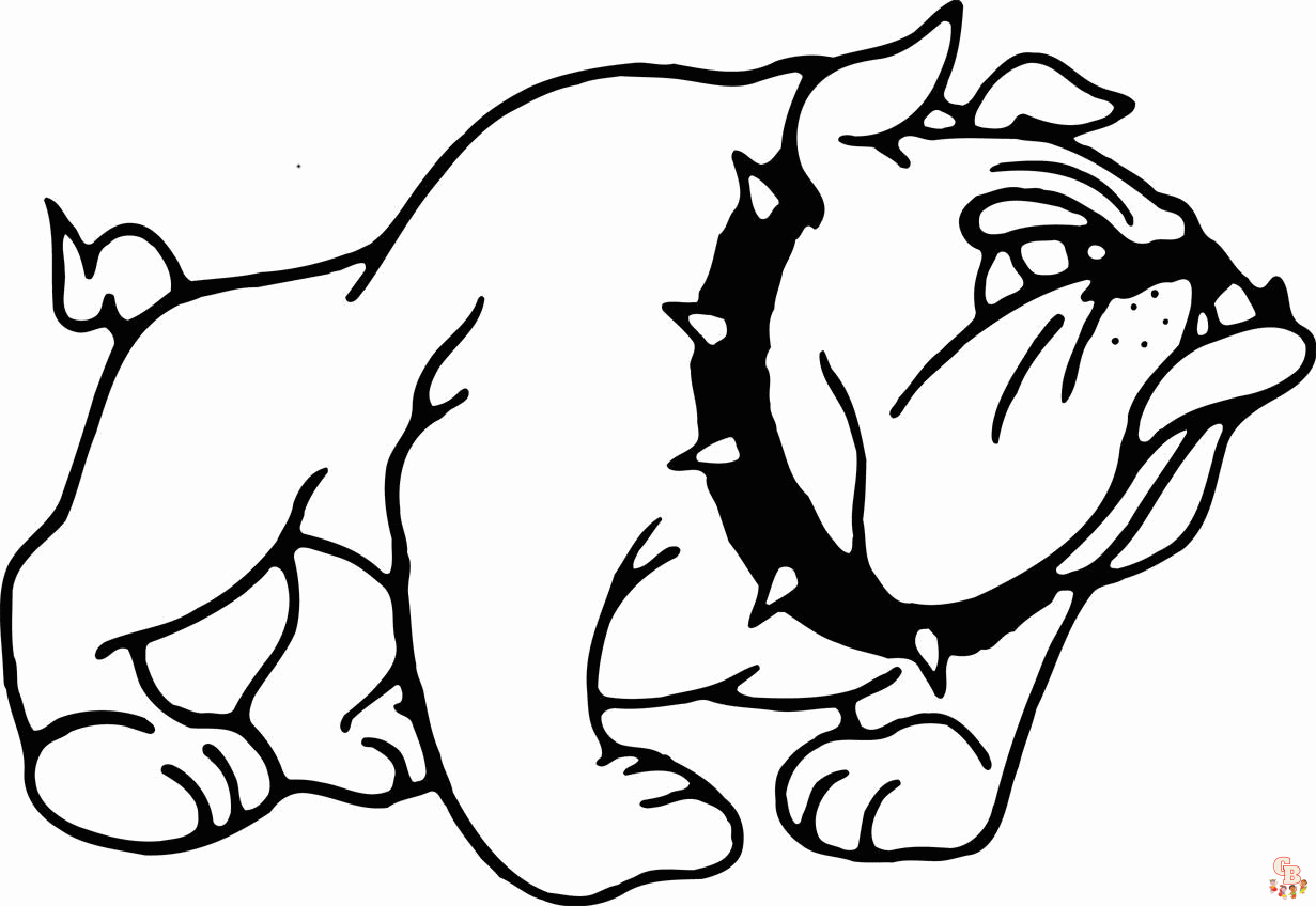 Strong Bulldog Coloring Pages 1