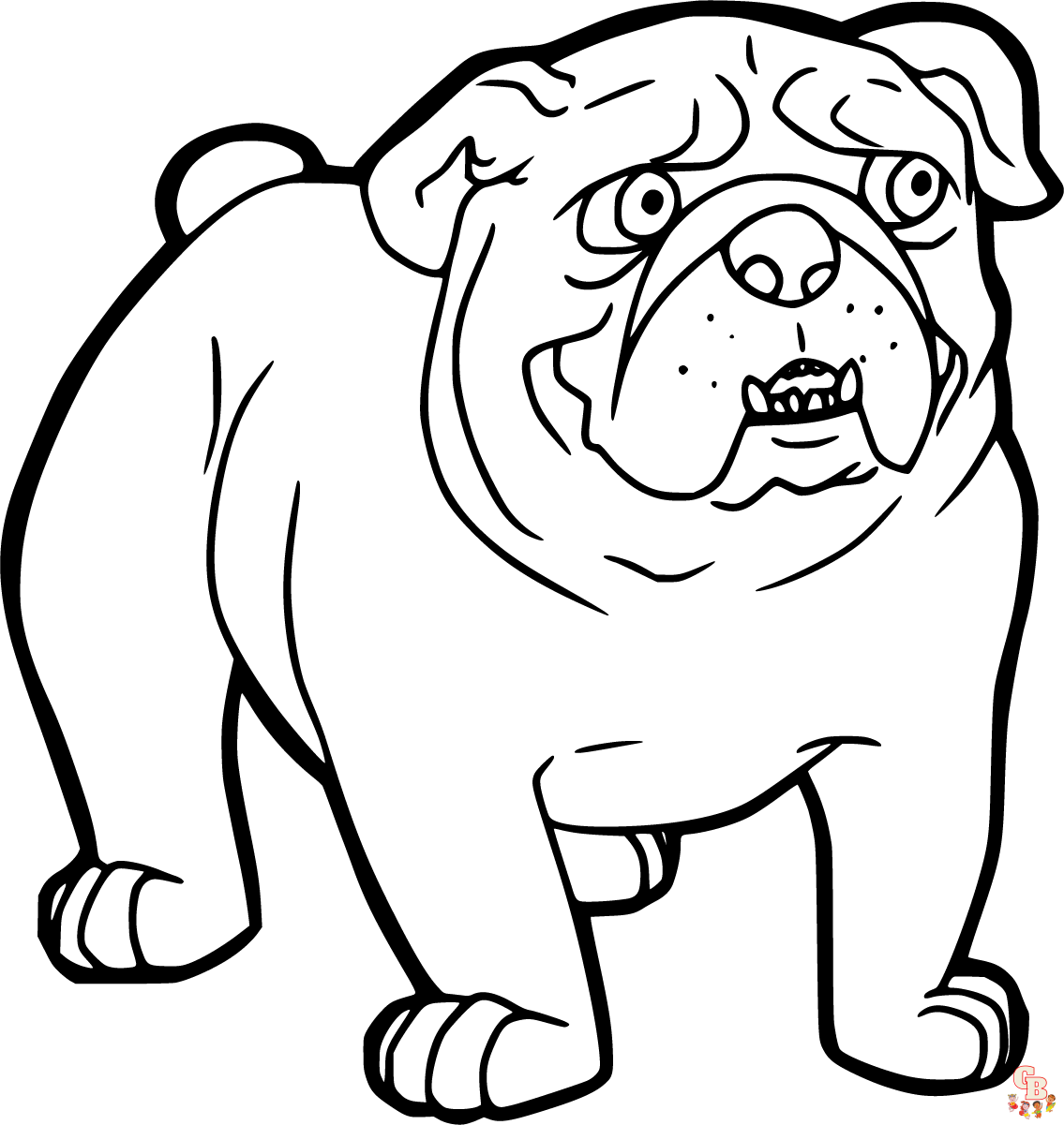 Strong Bulldog Coloring Pages 3