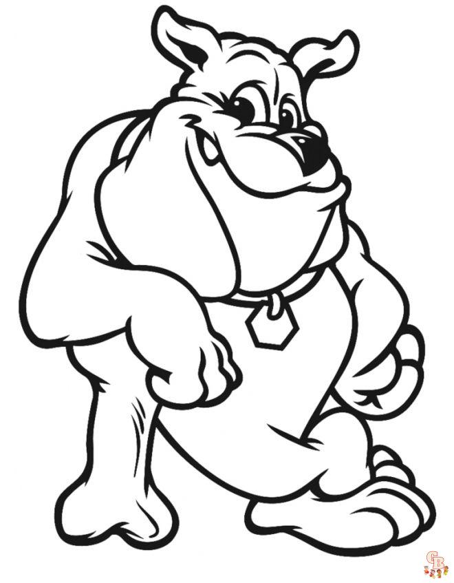 Strong Bulldog Coloring Pages 4