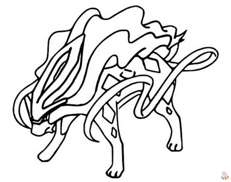 Suicune Coloring Pages 2