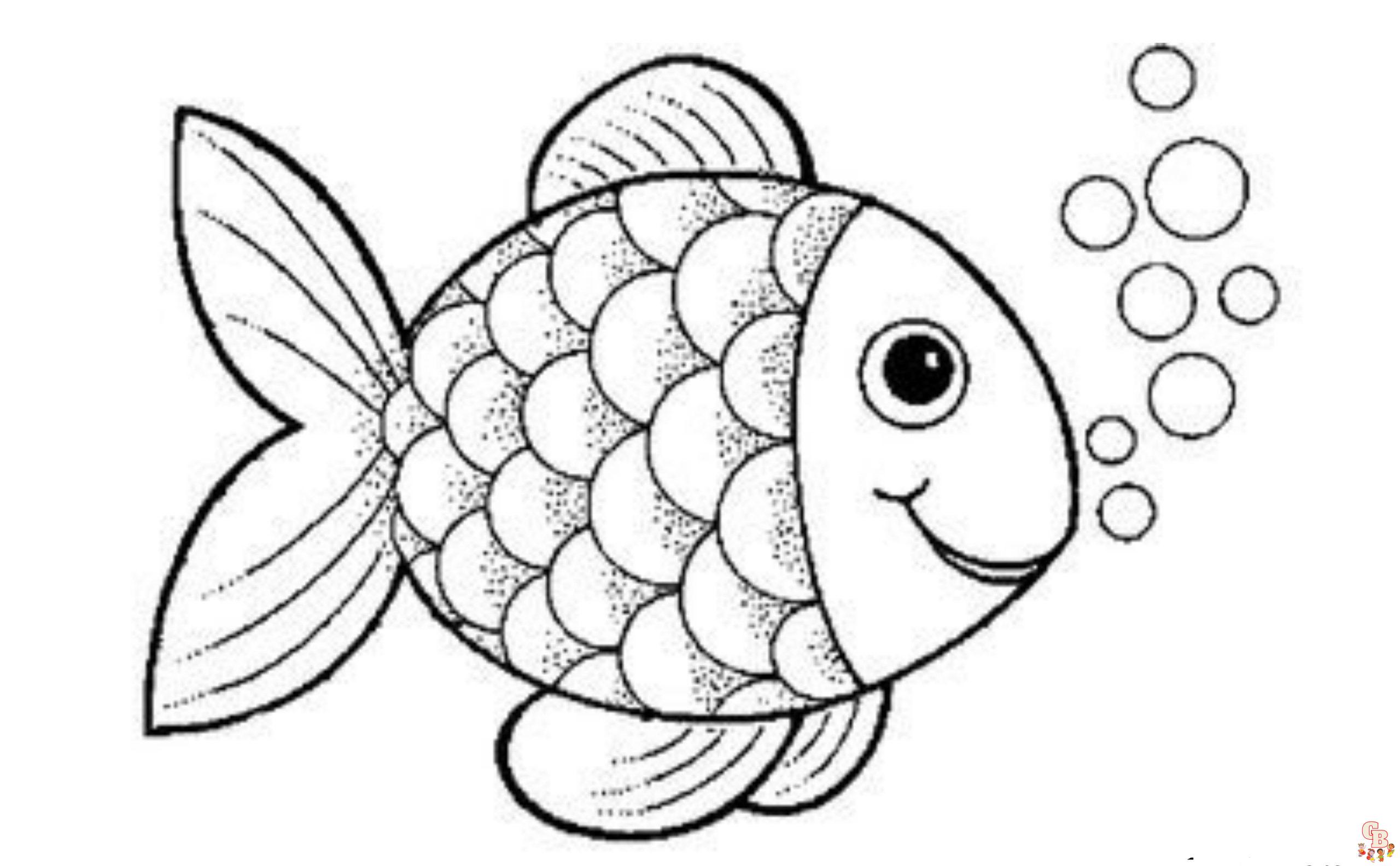 The Rainbow Fish Coloring Pages 1