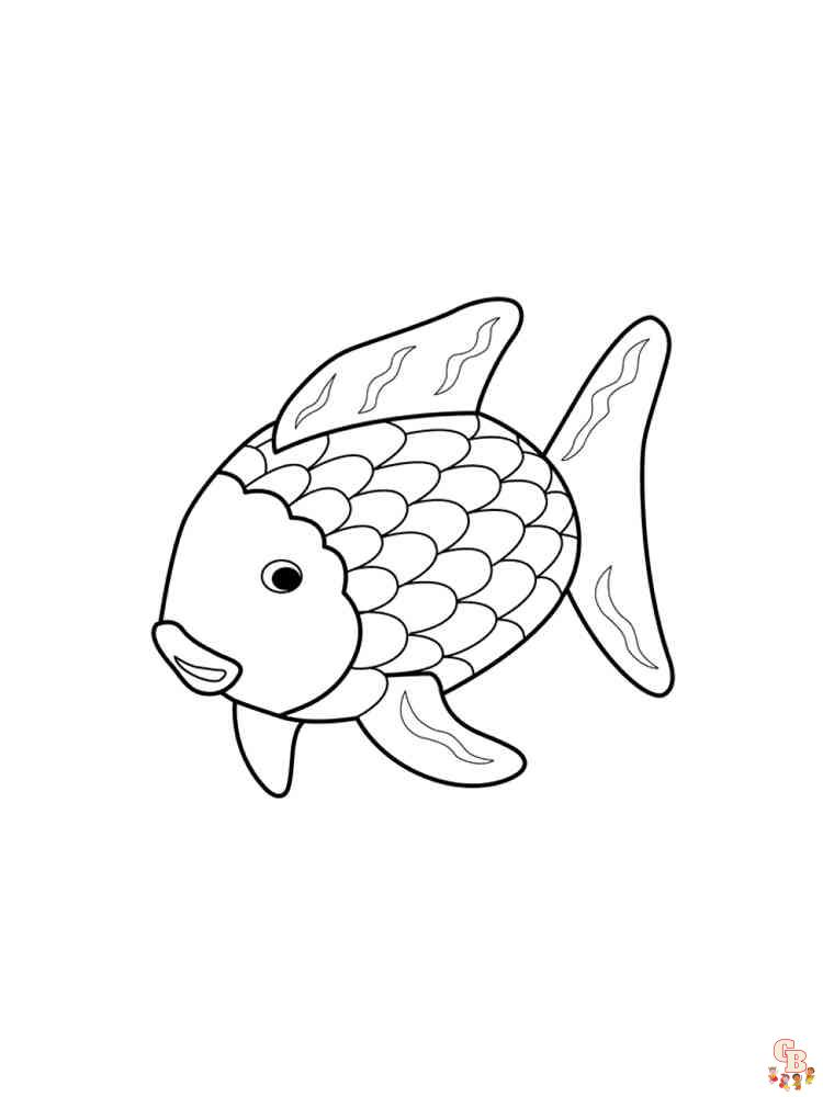 The Rainbow Fish Coloring Pages 10