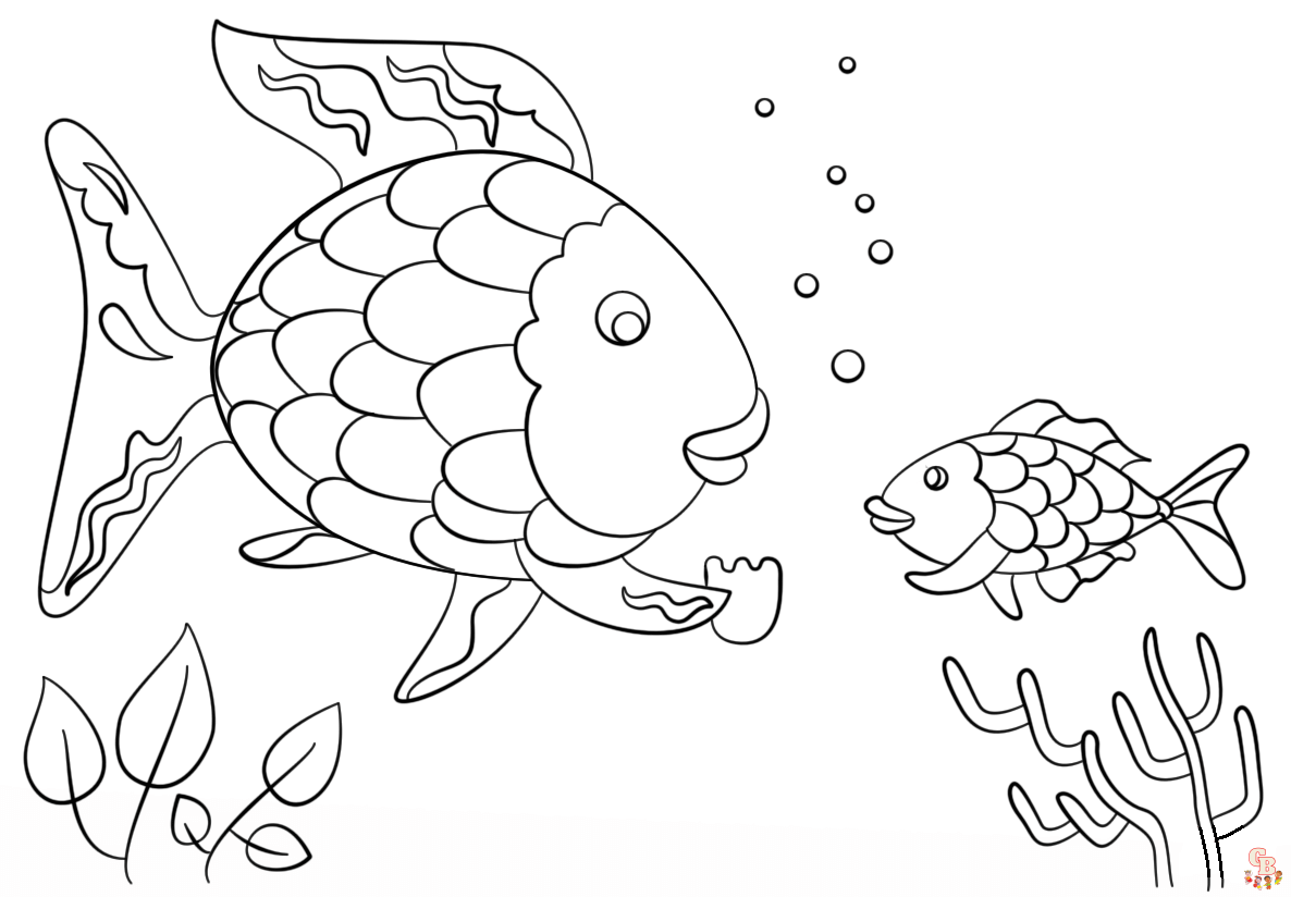 The Rainbow Fish Coloring Pages 2