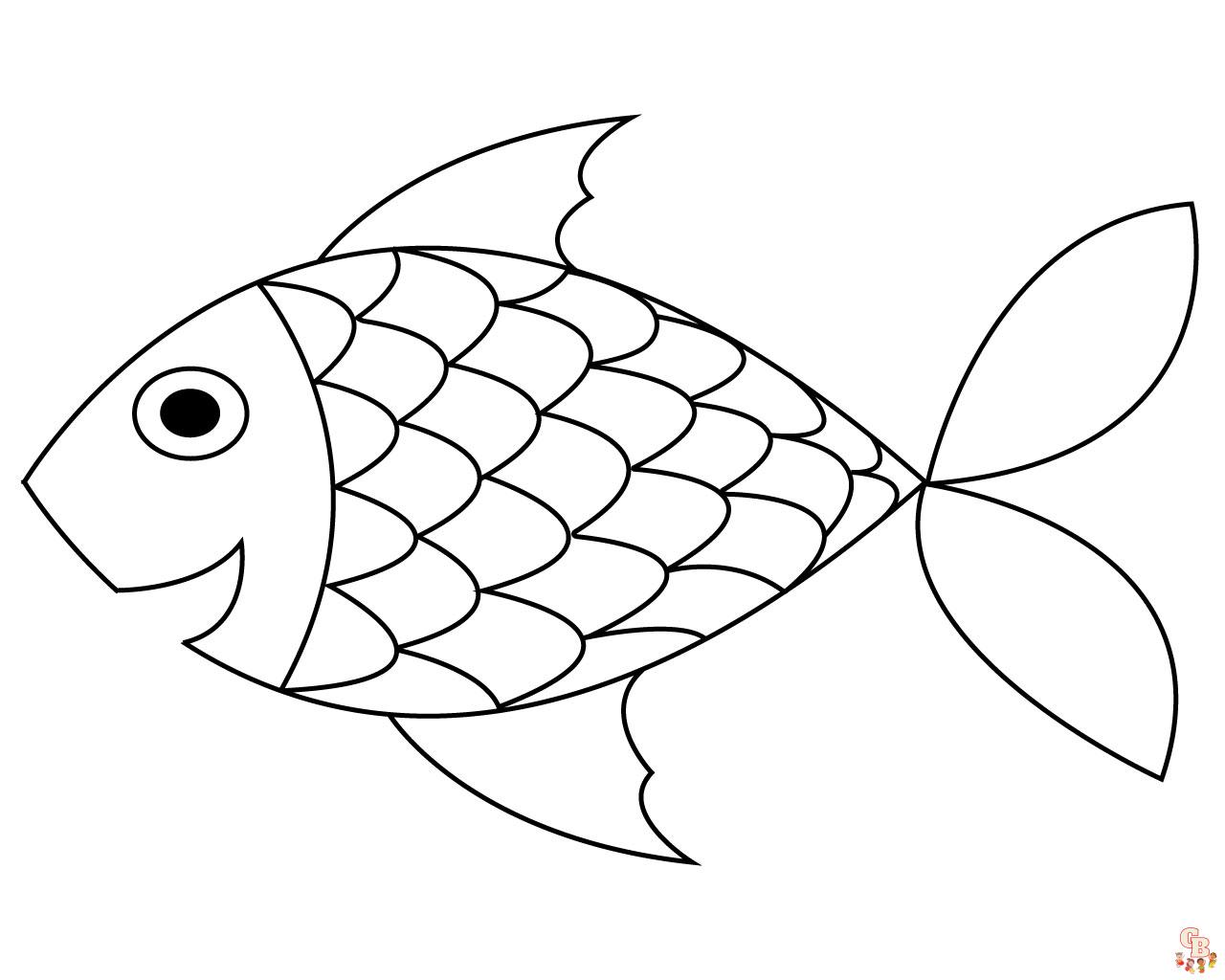 The Rainbow Fish Coloring Pages 3