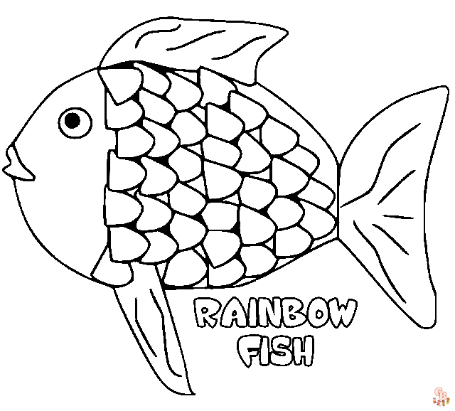 The Rainbow Fish Coloring Pages 3