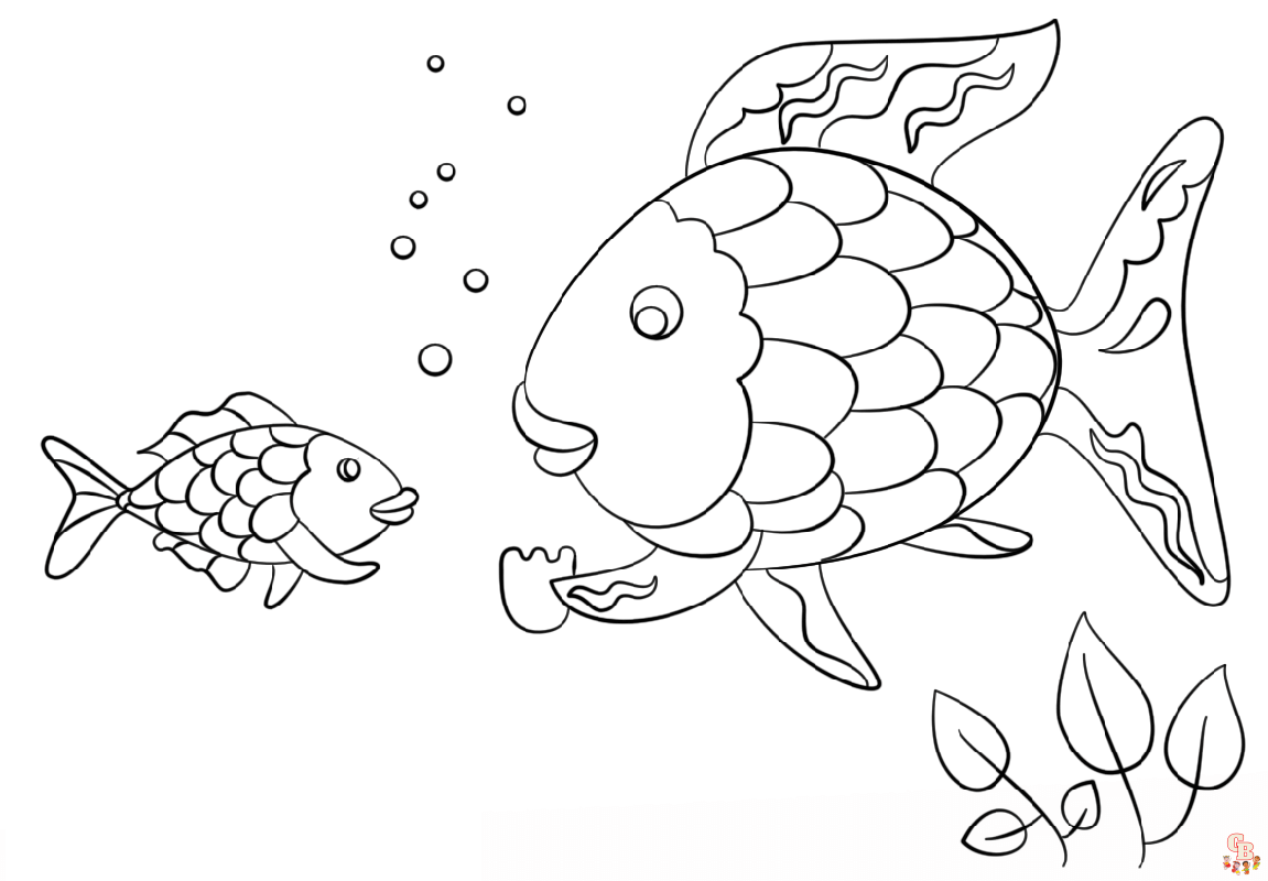 The Rainbow Fish Coloring Pages 4