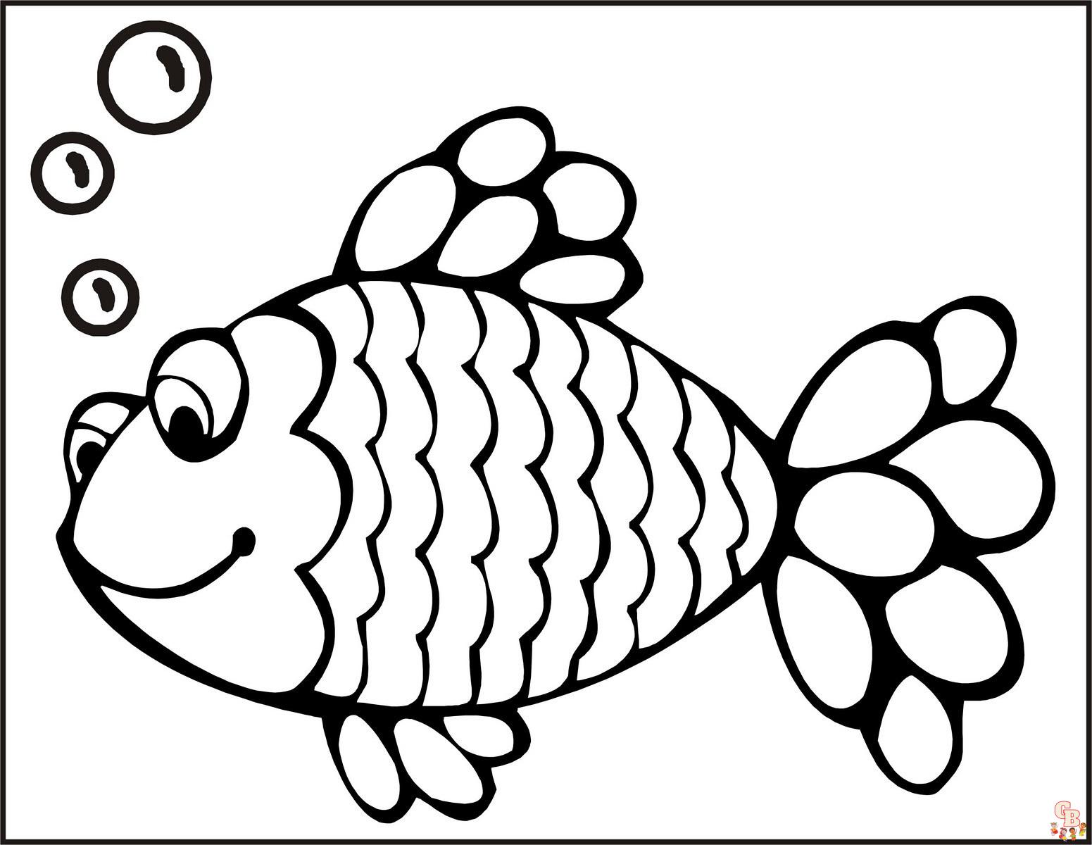 The Rainbow Fish Coloring Pages 5