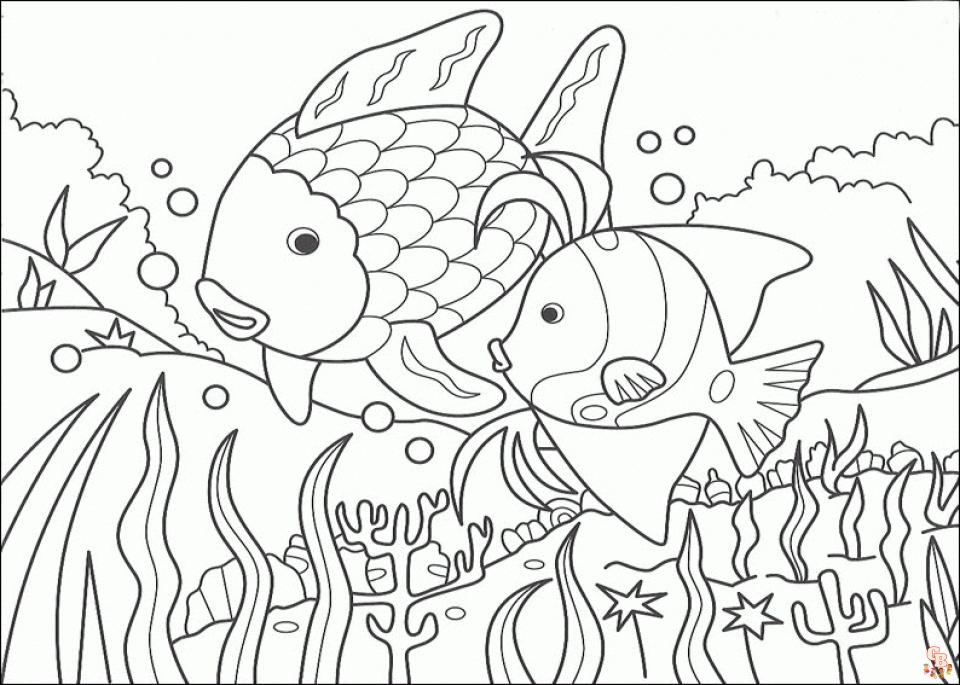 The Rainbow Fish Coloring Pages 6