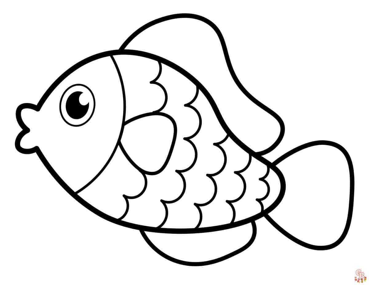 The Rainbow Fish Coloring Pages 8