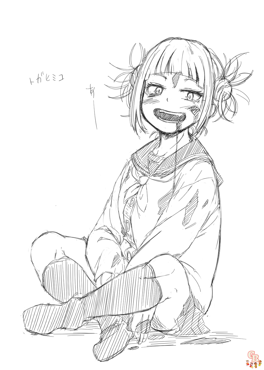 Toga My Hero Academia Coloring Pages 1