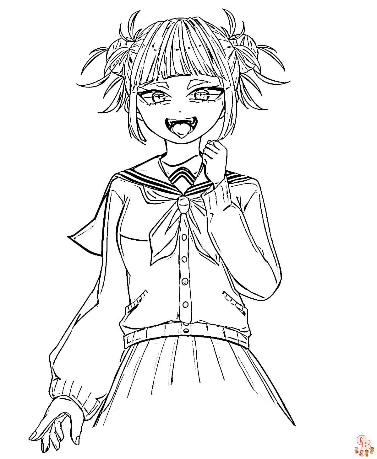 Toga My Hero Academia Coloring Pages 3