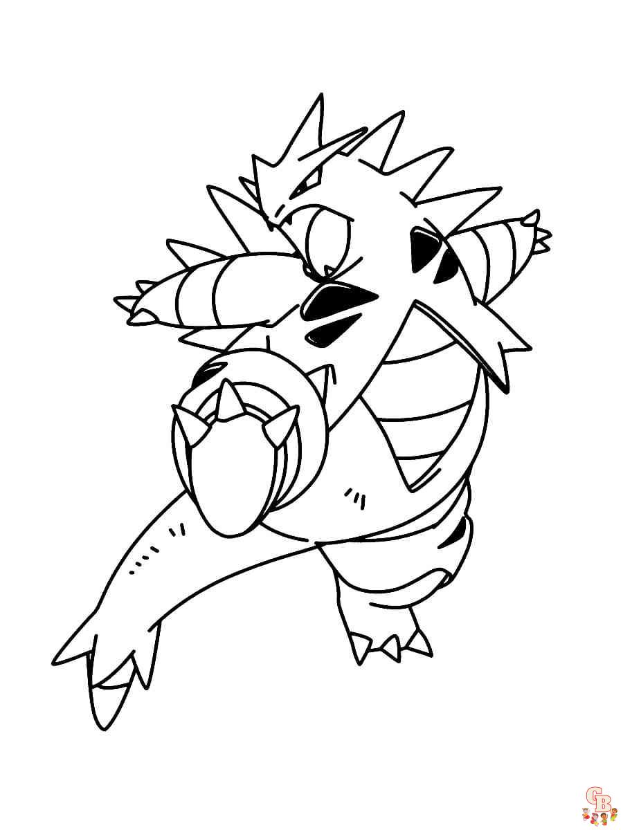 Tyranitar Coloring Pages 6