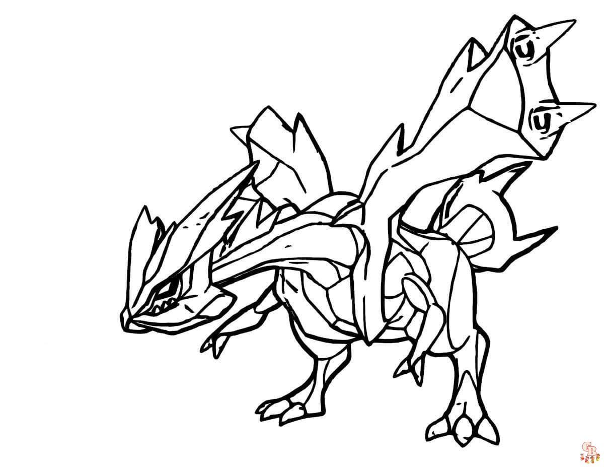 Zekrom and Reshiram Coloring Pages 6