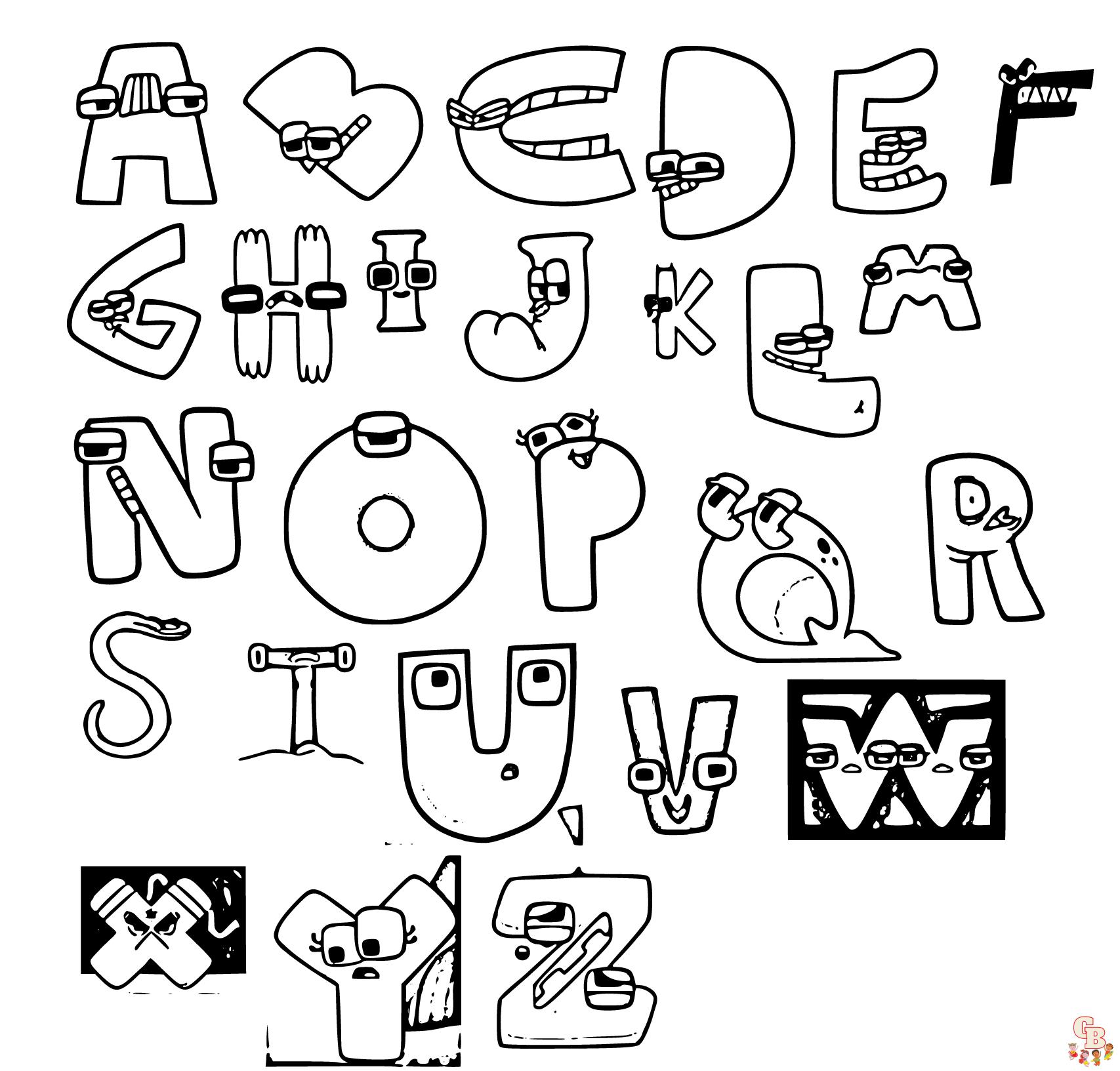 alphabet lore coloring pages 21